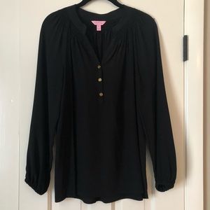 Lilly Pulitzer Black Elsa Top